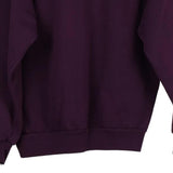 Jerzees Embroidered Sweatshirt - Large Purple Cotton Blend