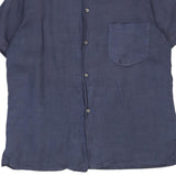 Gigli Short Sleeve Shirt - XL Navy Linen Blend