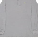Vintage grey Lacoste Long Sleeve Polo Shirt - mens xx-large