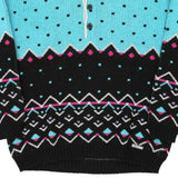 Colmar Long Sleeve Polo Shirt - Large Blue Wool Blend