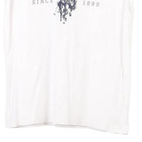 Us Polo Assn Spellout T-Shirt - Small White Cotton