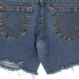 Made in USA Tony True Religion Denim Shorts - 28W UK 4 Blue Cotton