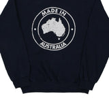 Made in Australia Gildan Graphic Sweatshirt - Small Navy Cotton Blend