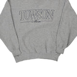 Towson Gear Graphic Sweatshirt - Small Grey Cotton Blend