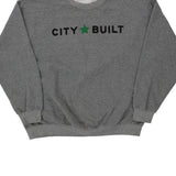 City Built Unbranded Graphic Sweatshirt - Large Grey Cotton Blend