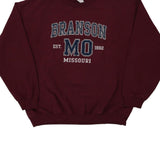 Branson, MO Gildan Graphic Sweatshirt - XL Burgundy Cotton Blend