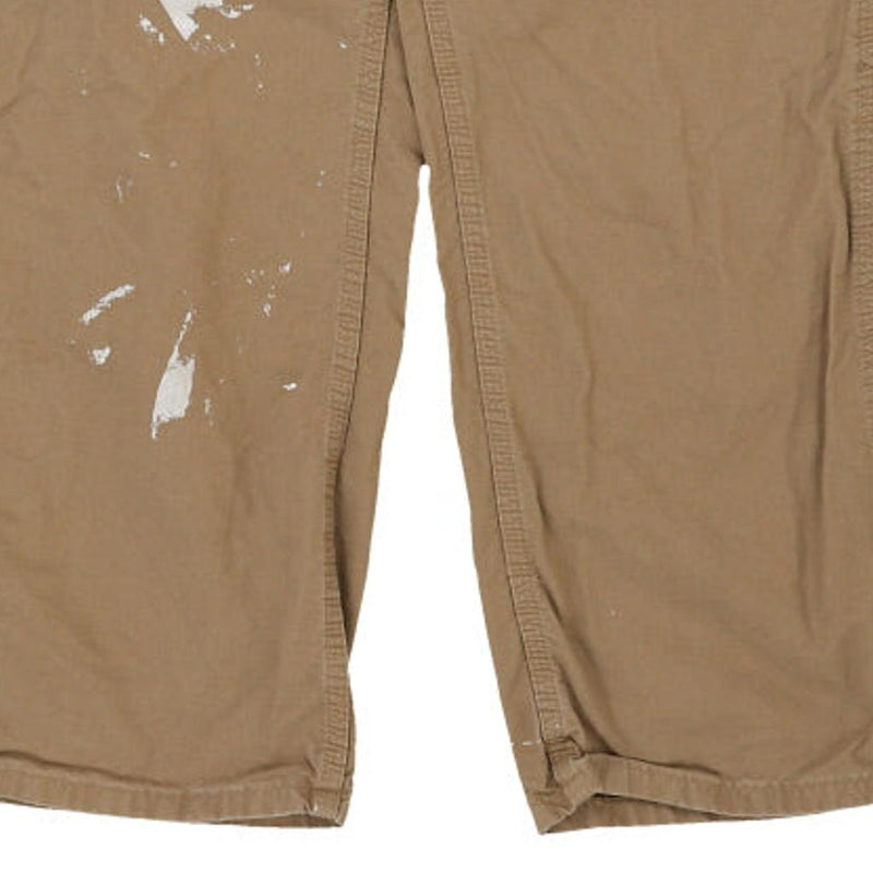 Paint Splattered Carhartt Carpenter Trousers - 31W 30L Brown Cotton