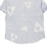 Armani Jeans Short Sleeve Shirt - 2XL Blue Linen Blend