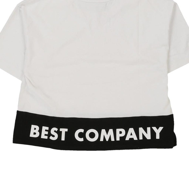 Vintage white Best Company T-Shirt - womens medium