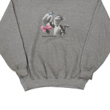 Tigger Disney Graphic Sweatshirt - XL Grey Cotton Blend
