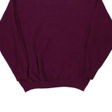 Made in USA Blank Ultra Fleece Sweatshirt - Large Purple Cotton Blend