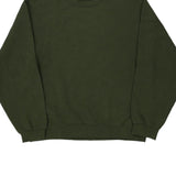 Blank Jerzees Sweatshirt - Large Khaki Cotton Blend