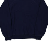 1980's Blank Generation One Sweatshirt - Medium Navy Cotton Blend