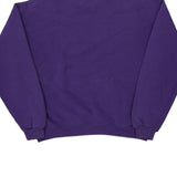 Made in USA Blank Cheetah Sweatshirt - Small Purple Cotton Blend