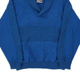 1980's Blank Freelance Jumper - Medium Blue Cotton Blend