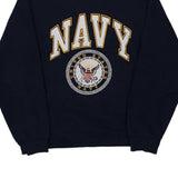 USA Navy Jerzees Sweatshirt - Small Navy Cotton Blend