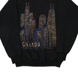Chicago Michou Inc Graphic Sweatshirt - Medium Black Cotton Blend