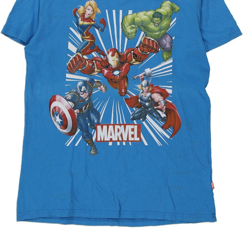 Marvel Graphic T-Shirt - Medium Blue Cotton