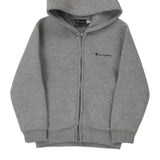Age 7-8 Champion Hoodie - Small Grey Cotton Blend