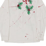 Age 10 Alexis Lea Christmas Long Sleeve T-Shirt - Medium White Cotton