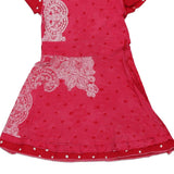 Age 9-10 Desigual Polka Dot Mini Dress - Medium Pink Cotton