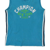 Age 13-14 Champion Graphic Vest - XL Blue Cotton