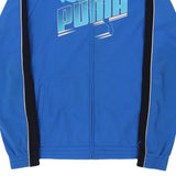 Age 12-13 Puma Spellout Track Jacket - 2XL Blue Polyester