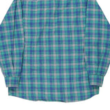 Magnum Checked Shirt - Small Blue Cotton