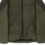 Age 11-12 Adidas Puffer - Medium Khaki Polyester Blend