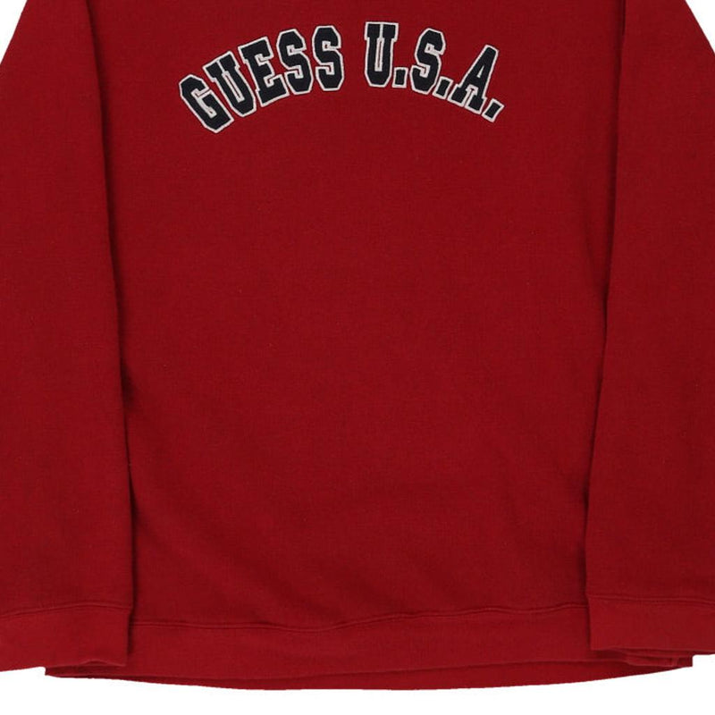 Vintage red Guess Sweatshirt - mens medium