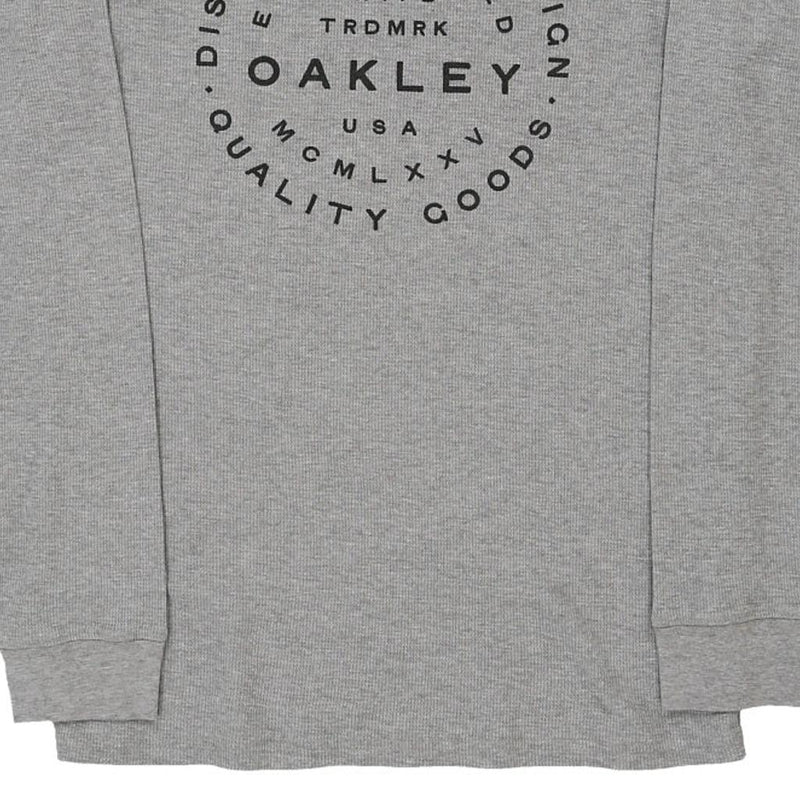 Oakley Long Sleeve T-Shirt - Medium Grey Cotton