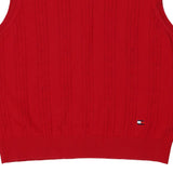 Vintage red Tommy Hilfiger Sweater Vest - mens x-large