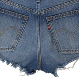 501 Levis Denim Shorts - 28W UK 8 Light Wash Cotton