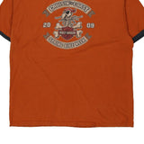 Myrtle Beach Harley Davidson Graphic T-Shirt - 2XL Orange Cotton