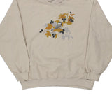 Jerzees Graphic Sweatshirt - XL Grey Cotton Blend