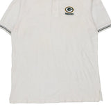 Green Bay Packers Nfl Polo Shirt - Large White Cotton