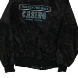 Made in USA Hole in The Wall Casino West Ark Varsity Jacket - XL Black Nylon Blend
