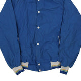 Sears Varsity Jacket - Small Blue Nylon Blend