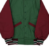 Made in USA Age 10-12 Ripon Athletic Varsity Jacket - Large Green Nylon Blend