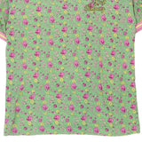 1980s Best Company Floral T-Shirt - Small Green Cotton