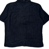 Brandini Contrast Stitch Hawaiian Shirt - Large Beige Silk