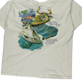 Caribbean Theme Unbranded Graphic T-Shirt - XL White Cotton