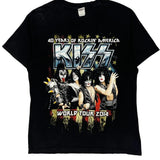2014 Tour Kiss Alstyle Band T-Shirt - Large Black Cotton