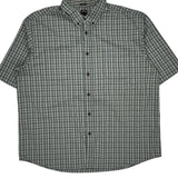 Dickies Checked Short Sleeve Shirt - 2XL Gray Cotton