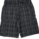 Wrangler Checked Cargo Shorts - 32W 11L Grey Cotton