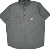 Carhartt Short Sleeve Shirt - 2XL Gray Cotton
