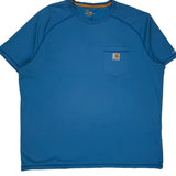 Relaxed Fit Carhartt T-Shirt - 2XL Blue Polyester