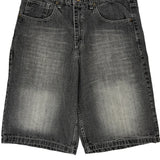 Blue Ocean Denim Shorts - 36W 15L Grey Cotton
