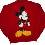Mickey Mouse Mickey Unlimited Cartoon Sweatshirt - XL Red Cotton Blend