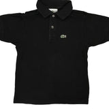 Age 8 Lacoste Polo Shirt - Small Black Cotton